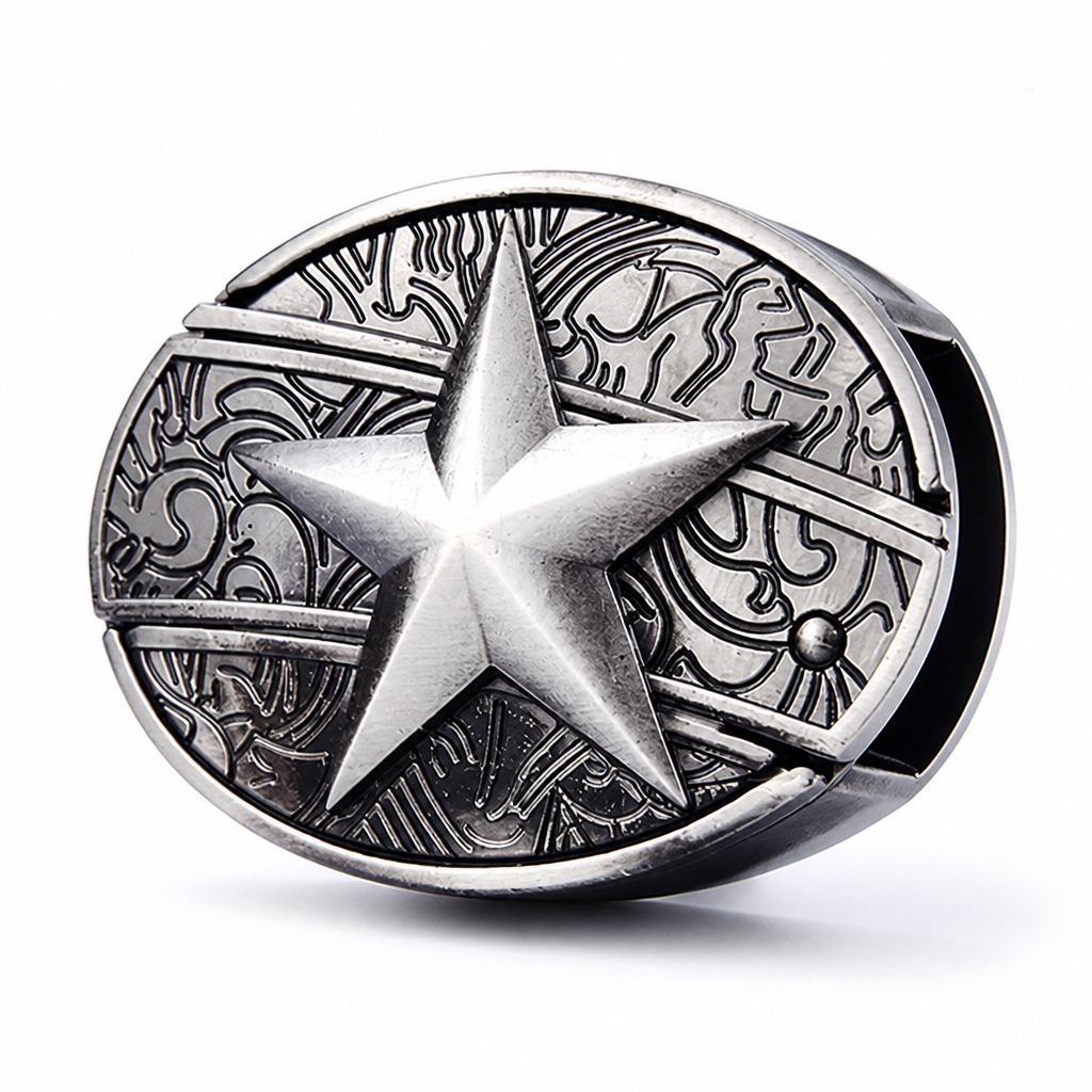 Zinc Alloy Hidden Knife Belt Buckle (Fits 1.5-Inch Belts)