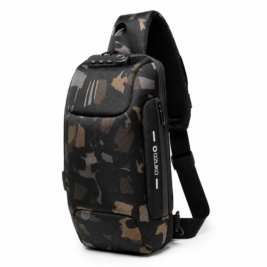 Cut-Resistant Anti-Theft USB Sling Bag