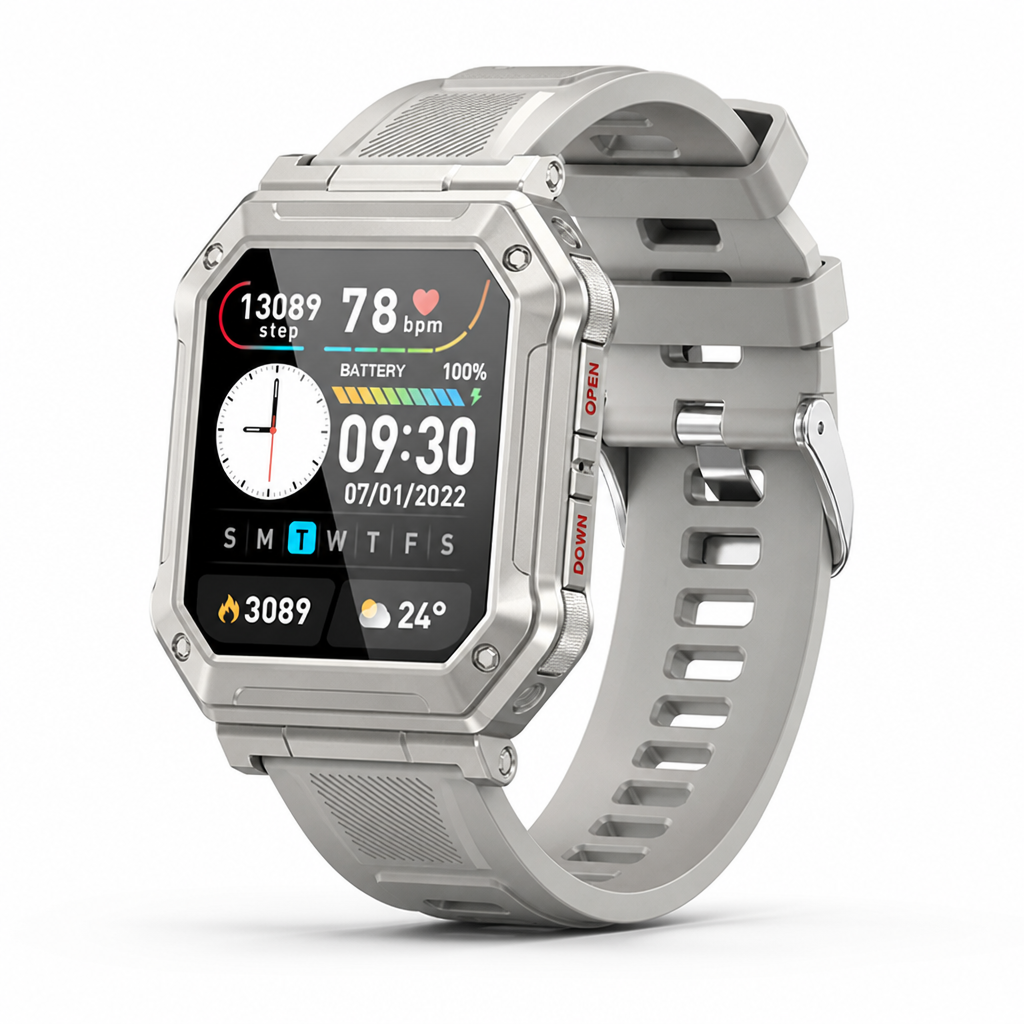 IP68 Waterproof 80-Day Battery Smartwatch (Heart Rate, BP & SpO2)