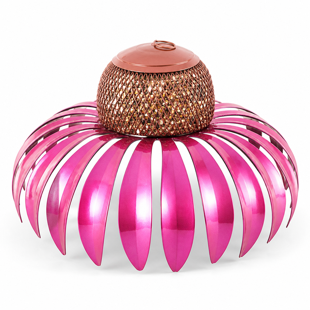 Weatherproof Metal Flower Bird Feeder