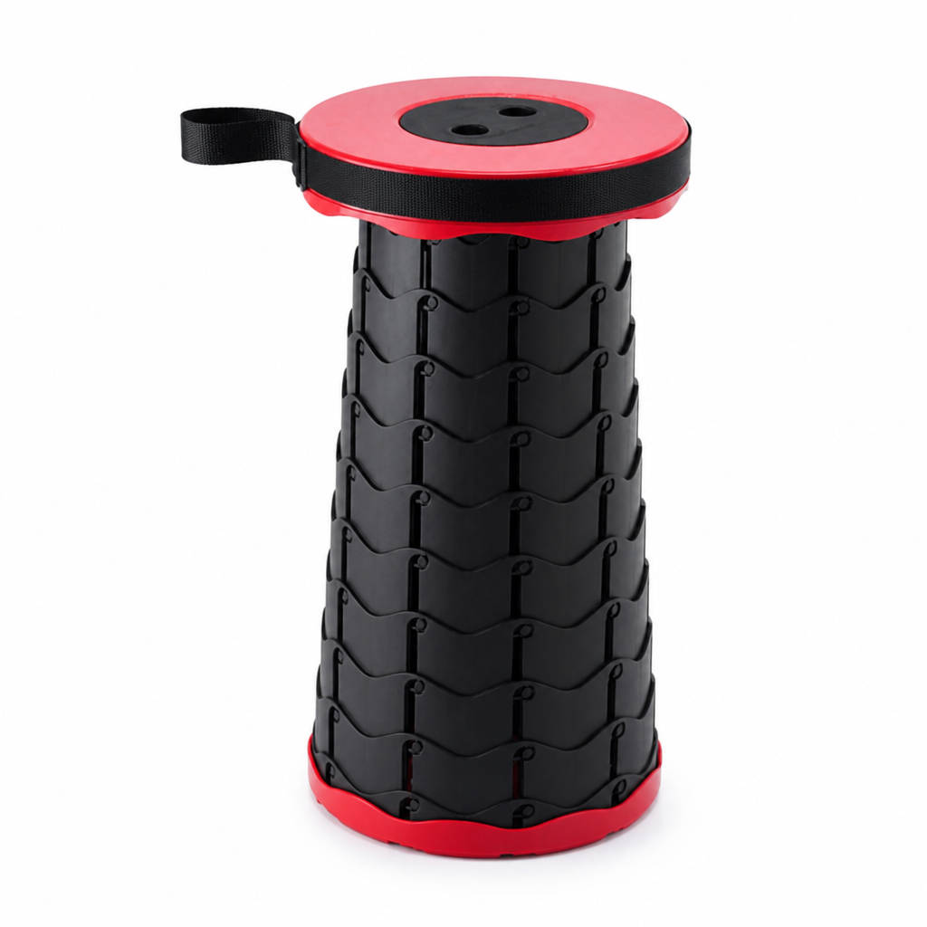 Lightweight Telescopic Height-Adjustable Camping Stool