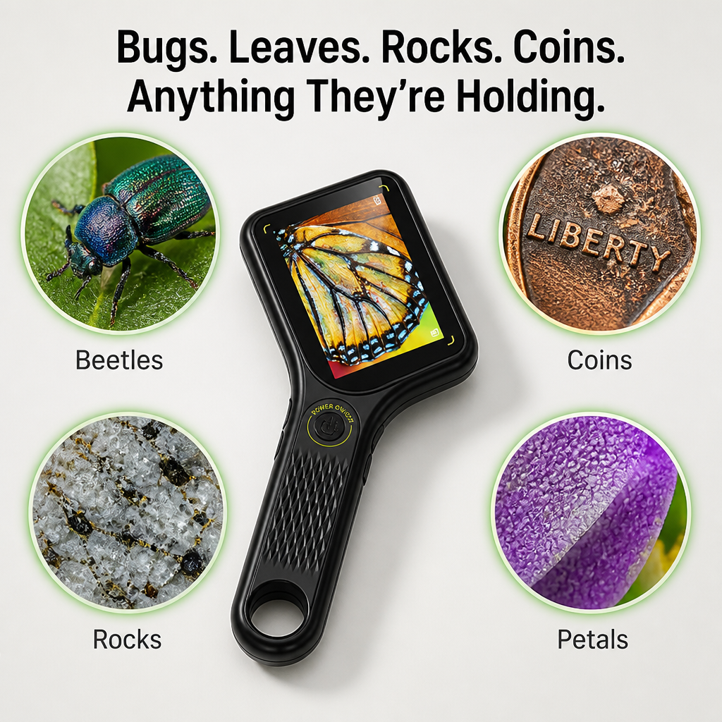 LuminaView™ — Reveal to Curious Kids the 500x Universe Concealed Within Every Leaf and Bug