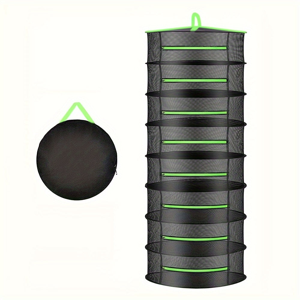 Foldable 6-Tier Drying Rack with Mesh for Seeds and Herbs