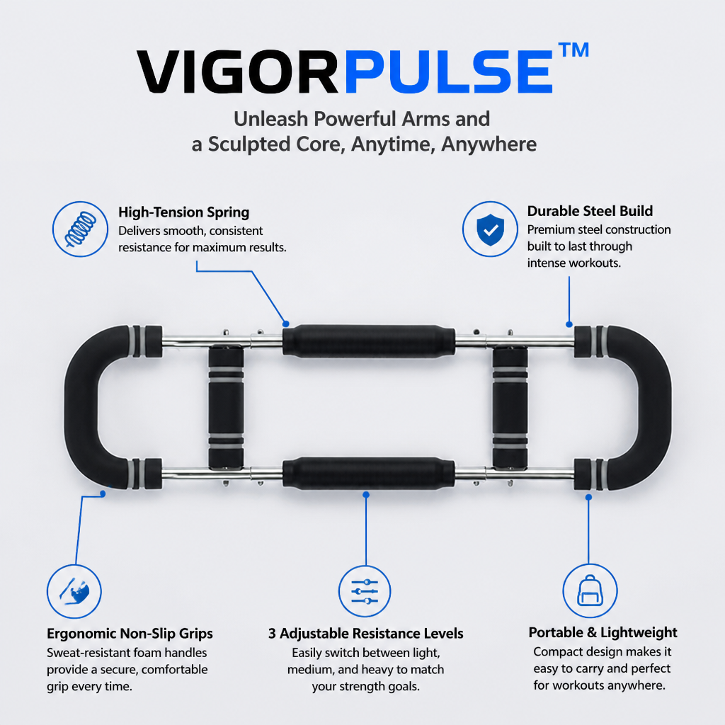 VigorPulse™ — Unleash Powerful Arms and a Sculpted Core, Anytime, Anywhere