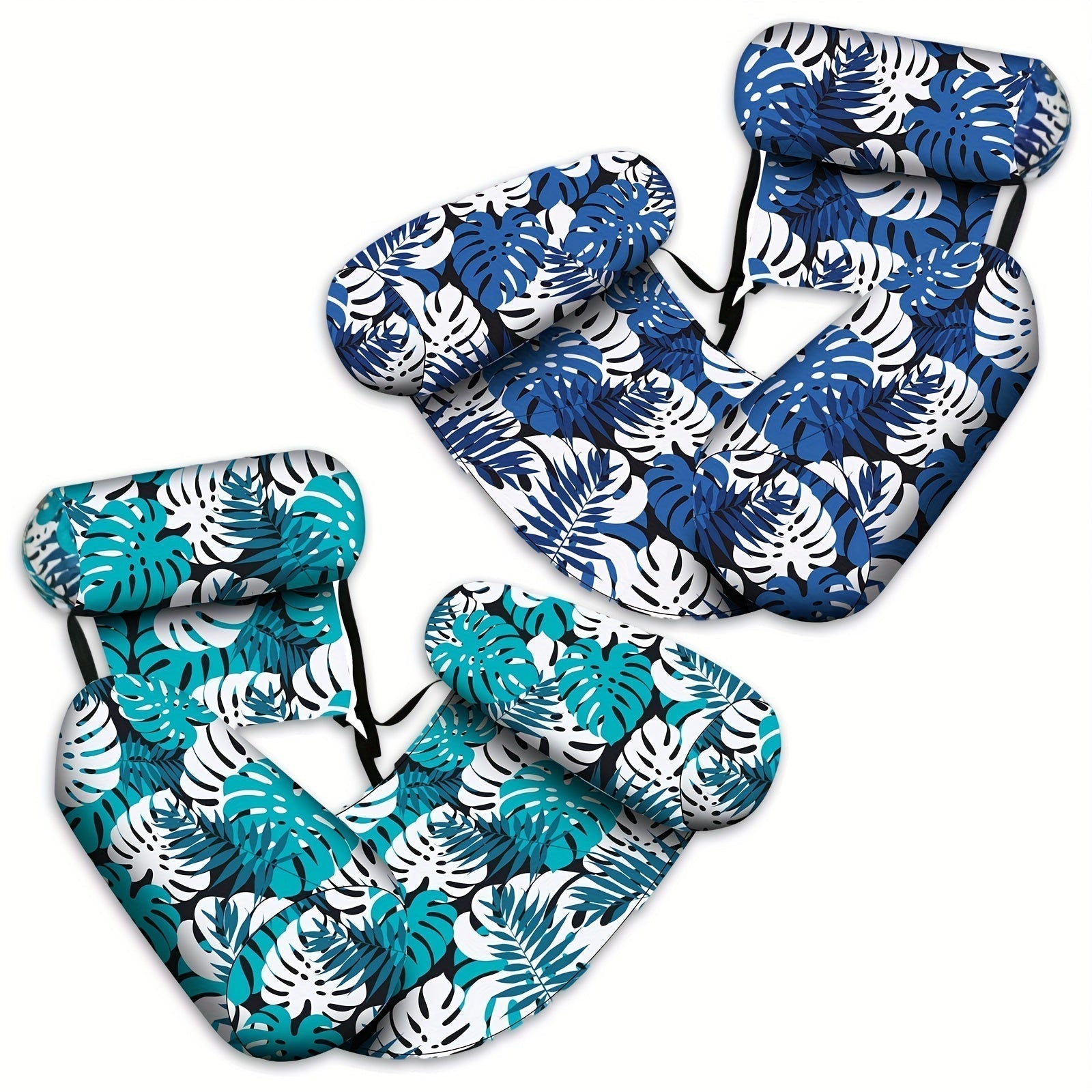 Tropical Leaf Pattern Inflatable Water Hammock