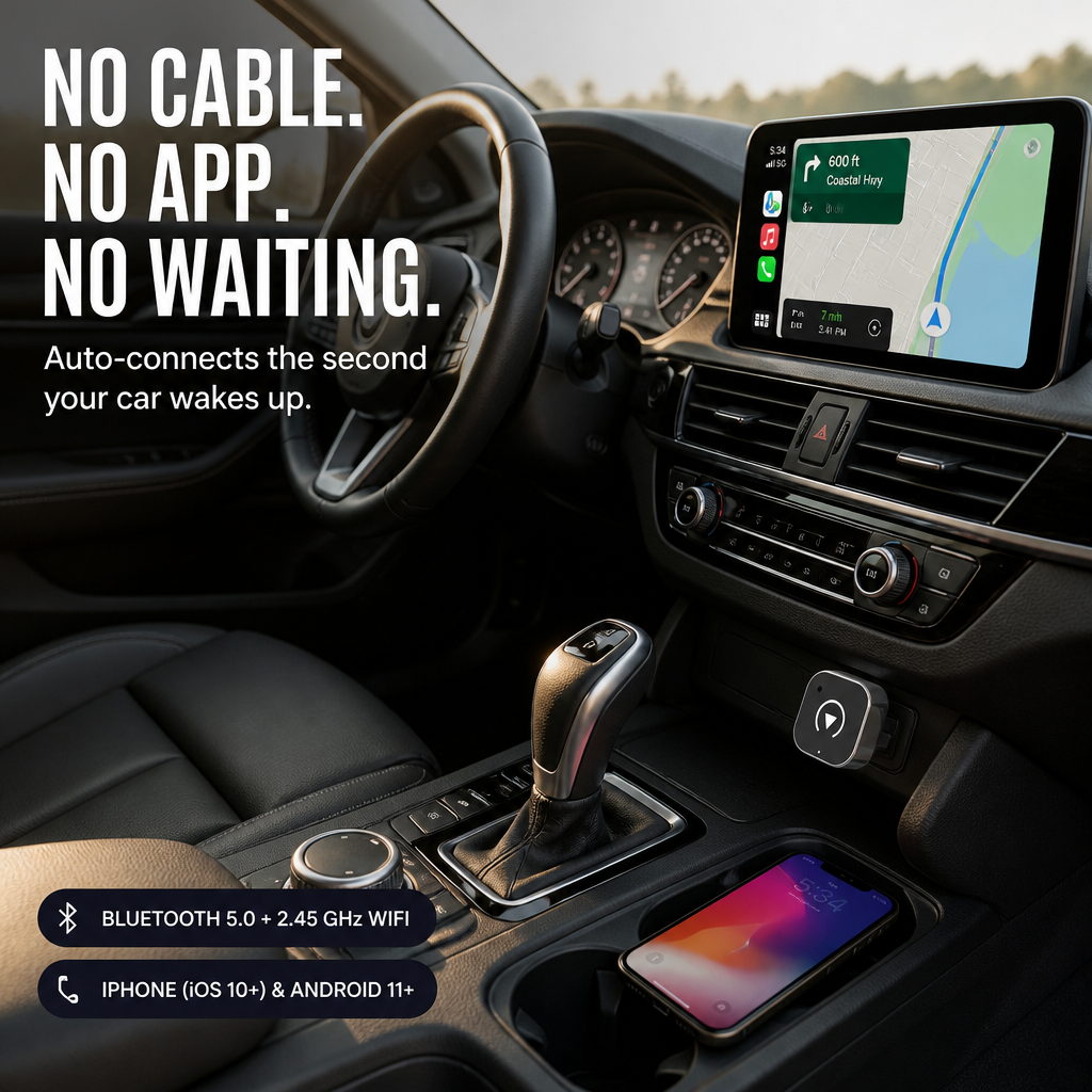 FluxWay™ — Ditch the Cable and Auto-Link Wireless CarPlay & Android Auto