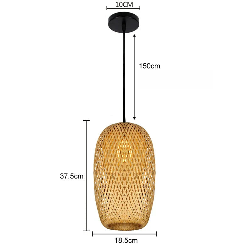 Handcrafted Bamboo Pendant Light – Warm Radiance Through Organic Weave