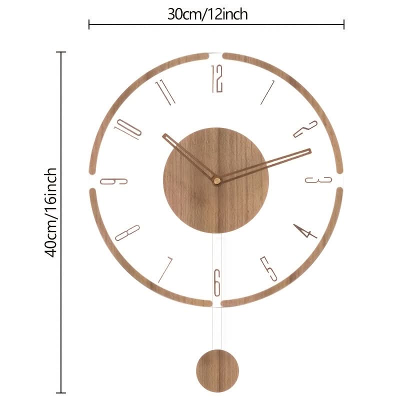 Contemporary Silent Wall Clock in Clearwood Design