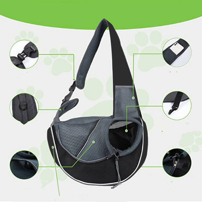 Spacious Pet Carrier Bag for Dogs and Cats - Adjustable Strap & Mesh Design