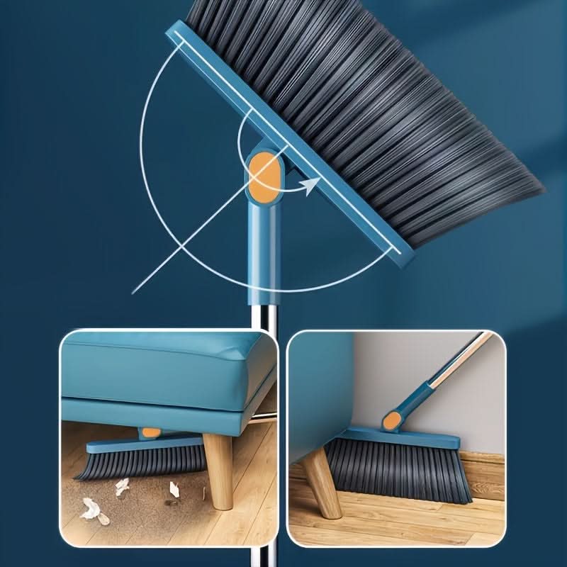 Cleaning Set with Long Handle Broom and Dustpan