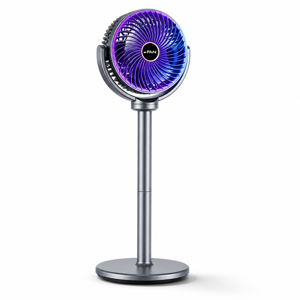5-Speed 360-Degree USB-Rechargeable Floor Fan