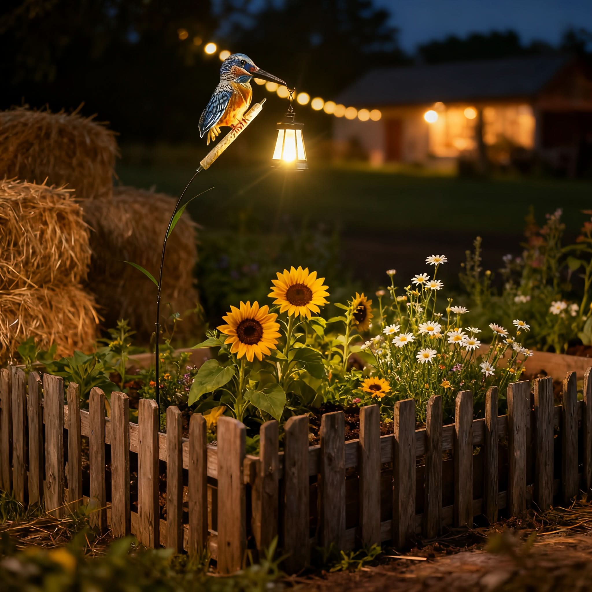 Solar Hanging Light for Garden - Hummingbird Lantern