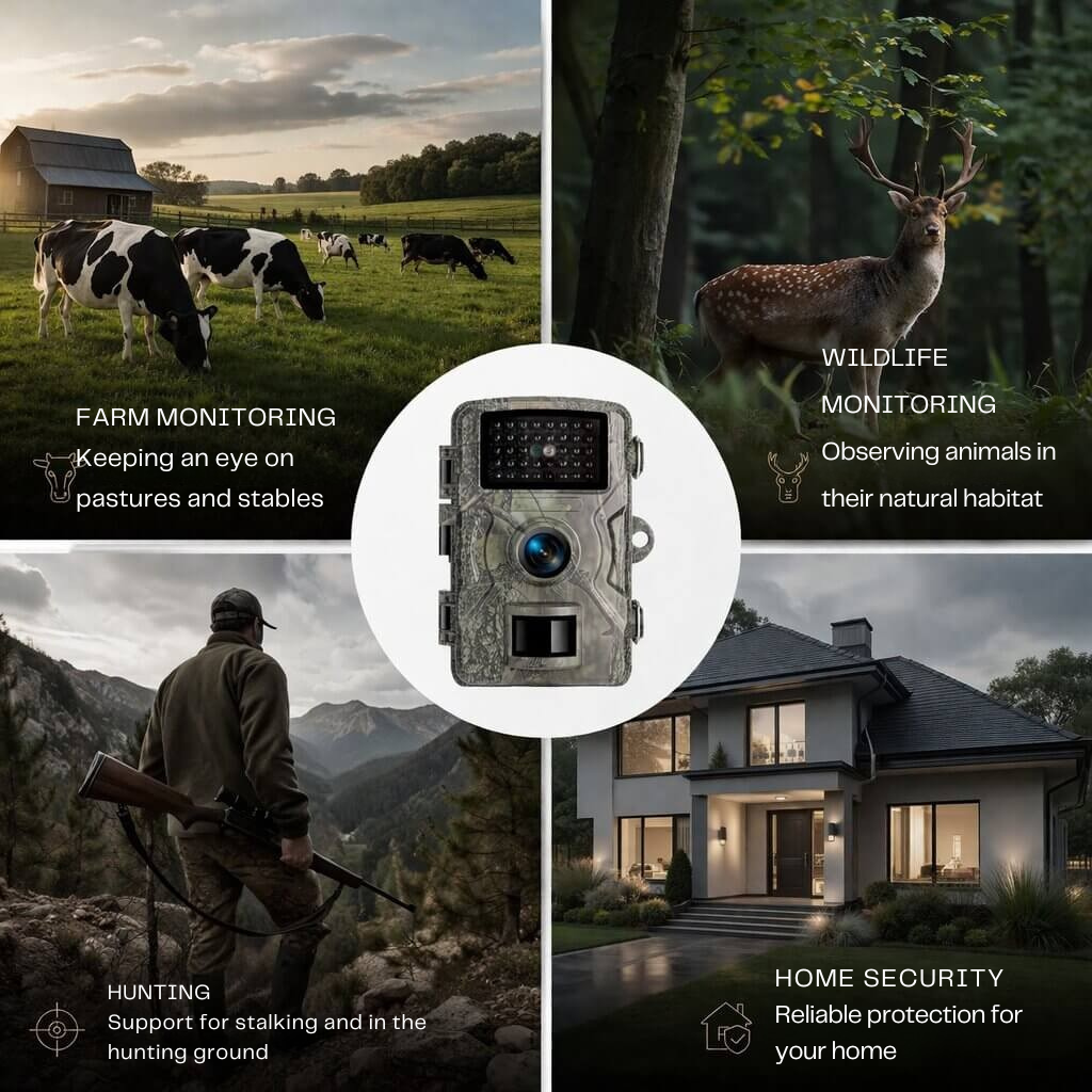 Wildlife Monitoring Camera with Night Vision | Motion Detector | Weatherproof | Forest Guardian