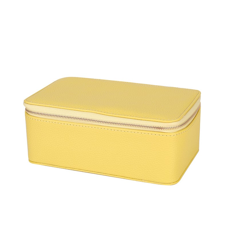 Zippered Jewelry Storage Box with Compartments
