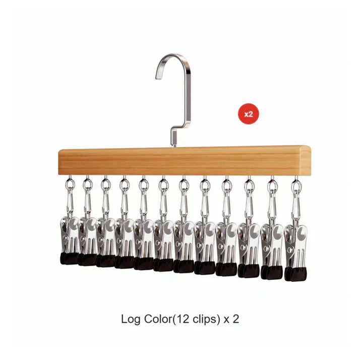 Set of Wooden Hangers – Two Hangers Included per Pack