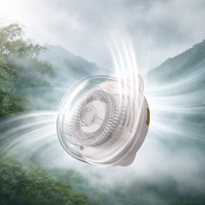 Portable Clip Fan with 360° Airflow – Silent Operation
