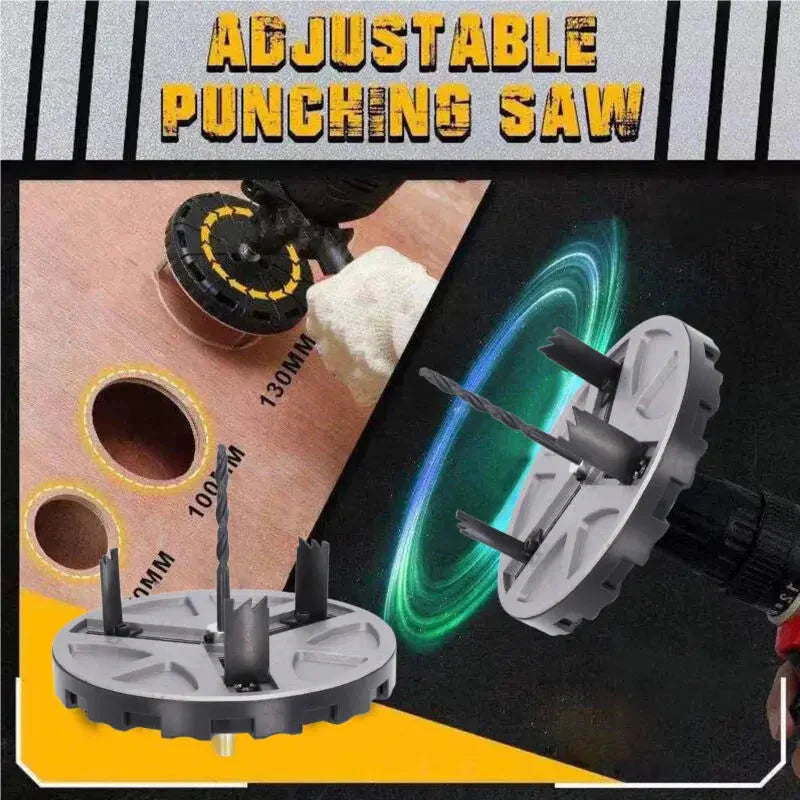 Circle Cutter Drill Attachment – Adjustable 45mm to 130mm