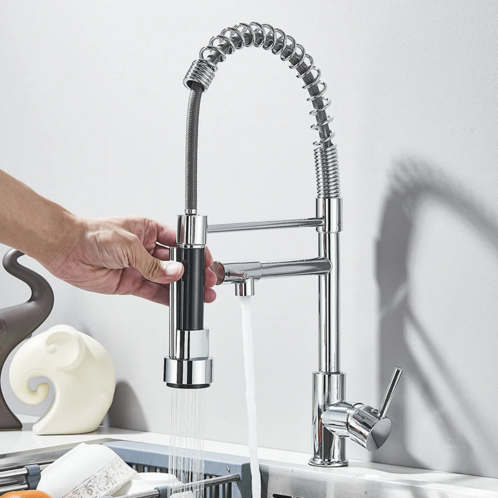 Pull Down Kitchen Faucet with Swivel Spout