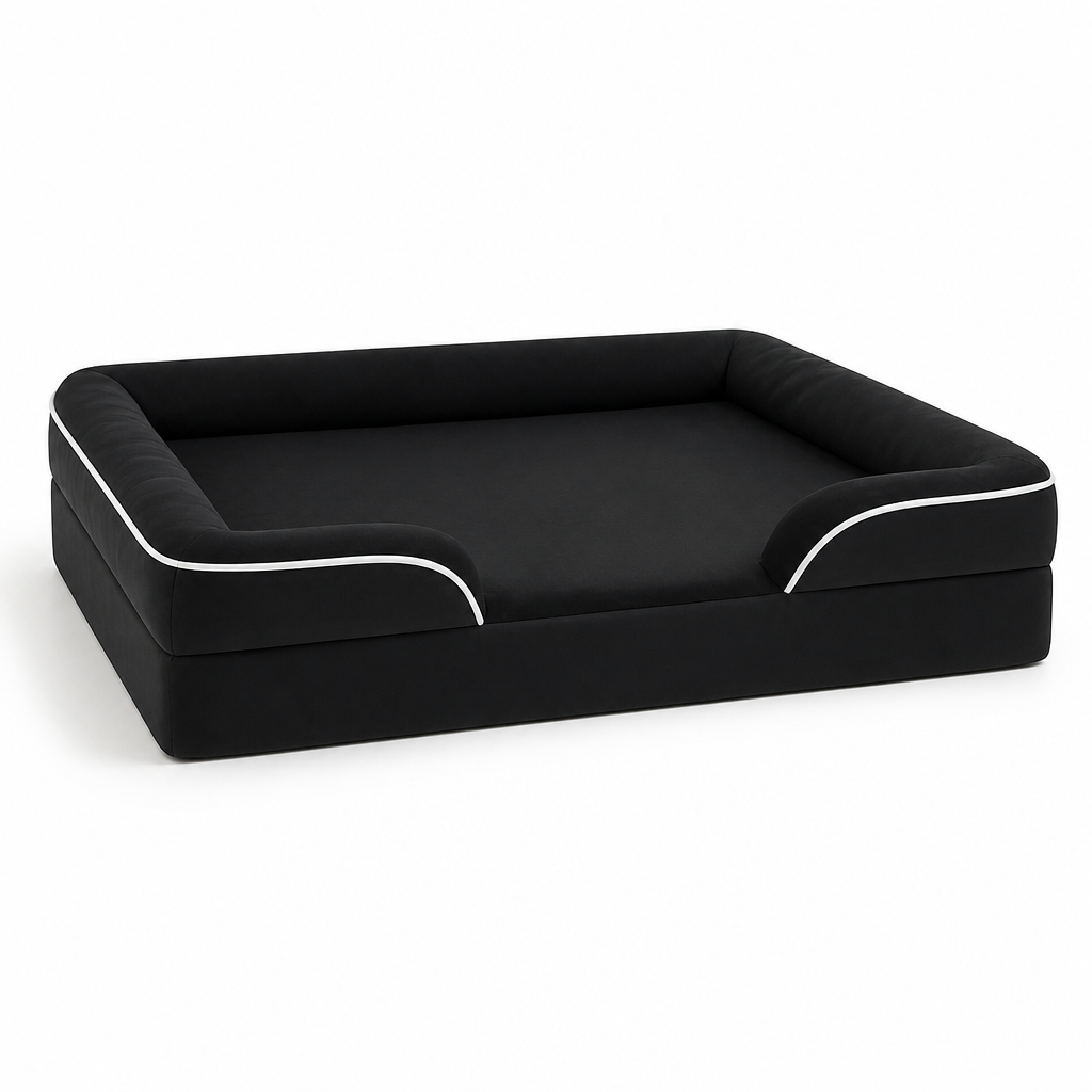 Orthopedic Foam & Washable Cover Dog Bed (Non-Slip Bottom)