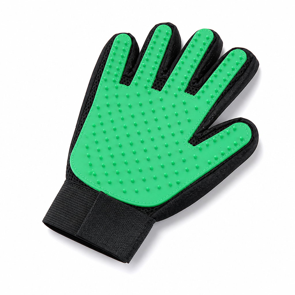 Ergonomic Soft Rubber Pet Grooming Glove