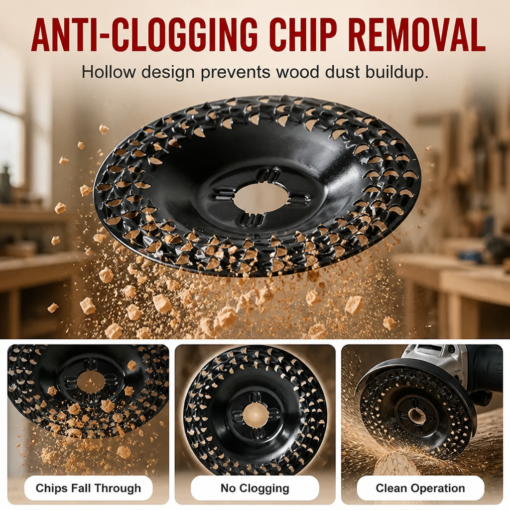 VeloCraft™ — Sculpt, Carve & Hog Wood at Double Speed on Any 5″ Grinder