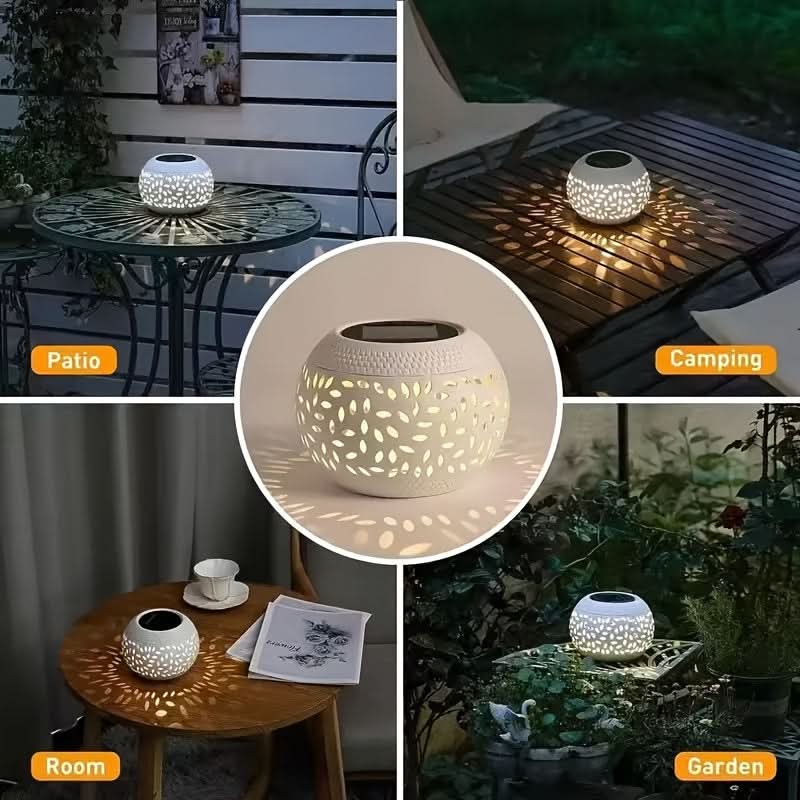 Outdoor Metal Table Lamp with Solar Power