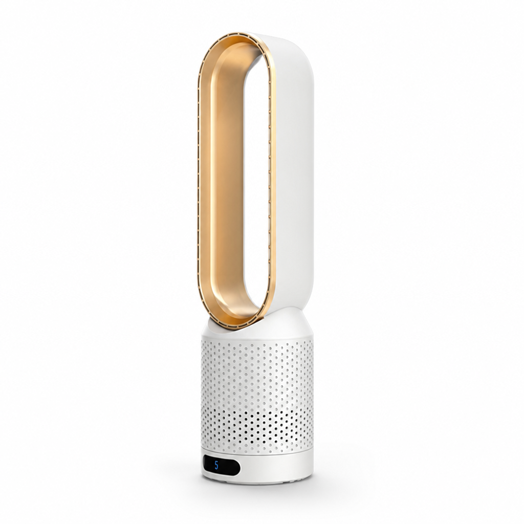 Child-Safe Bladeless Tower Fan (3-in-1 Cooler & Purifier)