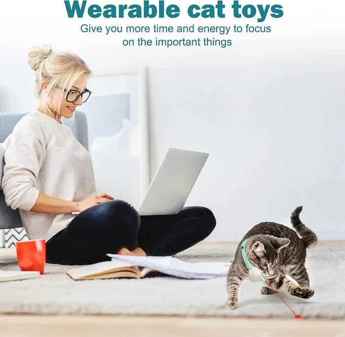 Adjustable Automatic Laser Collar for Cats – Available in Green or Pink