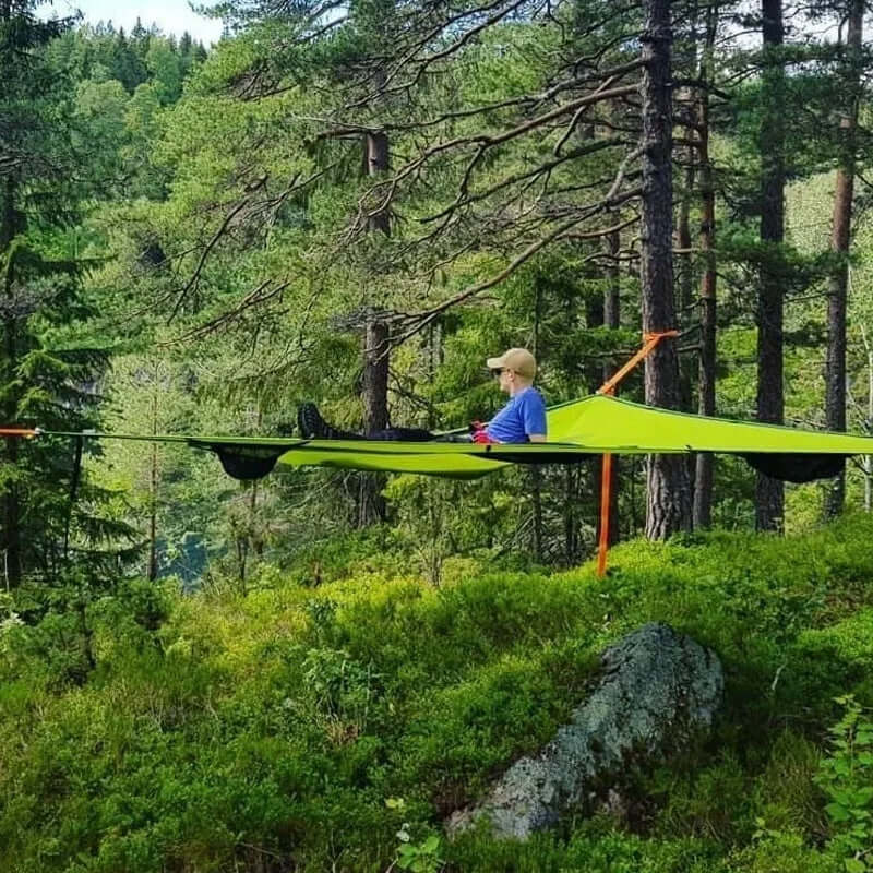 Multi-Person Triangle Hammock with 3-Point Suspension System