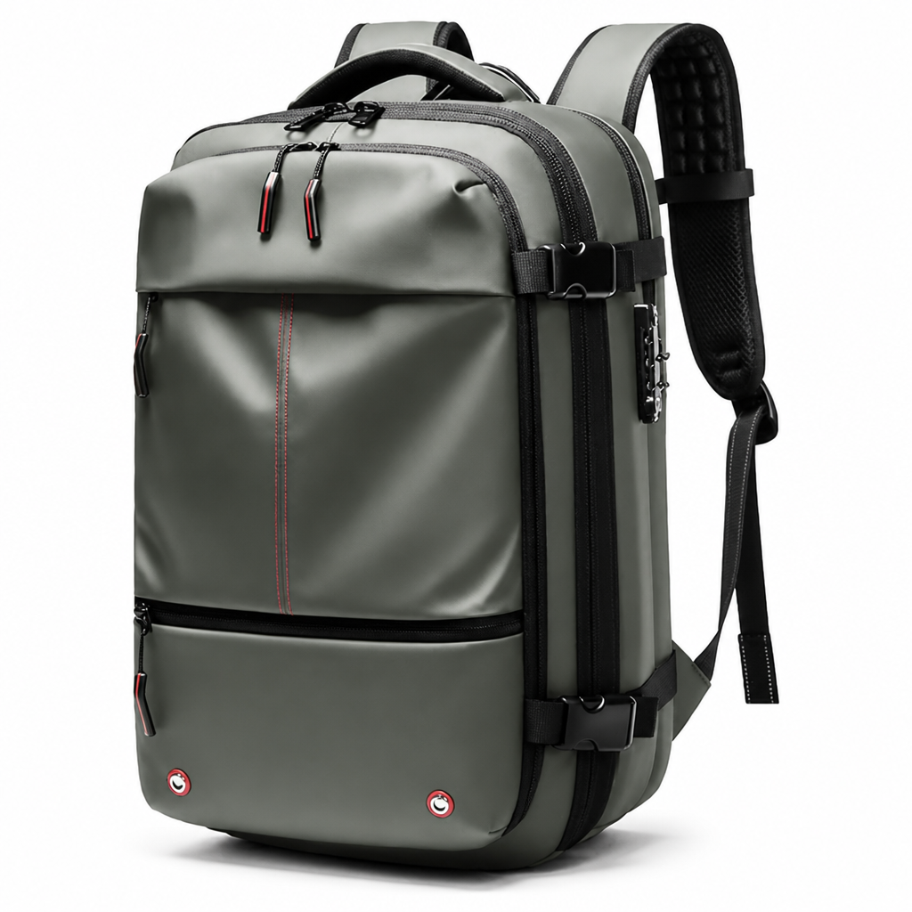 Expandable Vacuum-Compression Anti-Theft Backpack