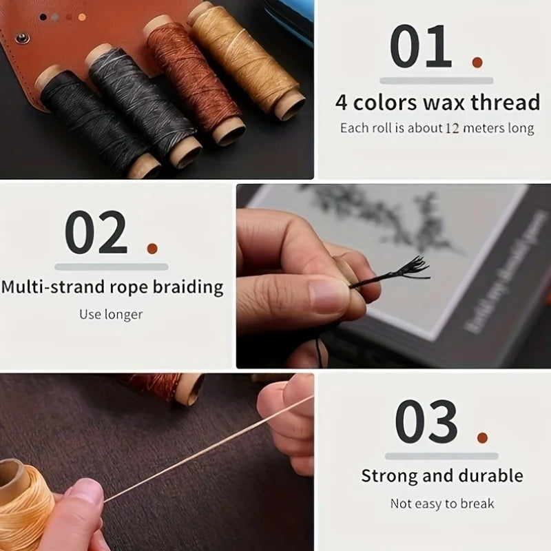 Complete Repair Set – Leather Sewing Kit with Waxed Thread