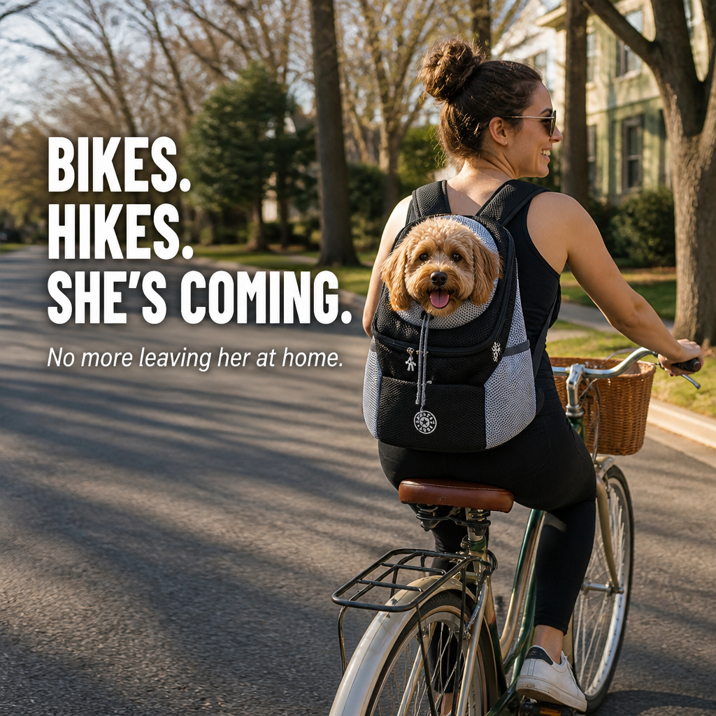 Tailmate™ — Hands-Free Small Dog Carrier for Every Walk, Hike & Errand