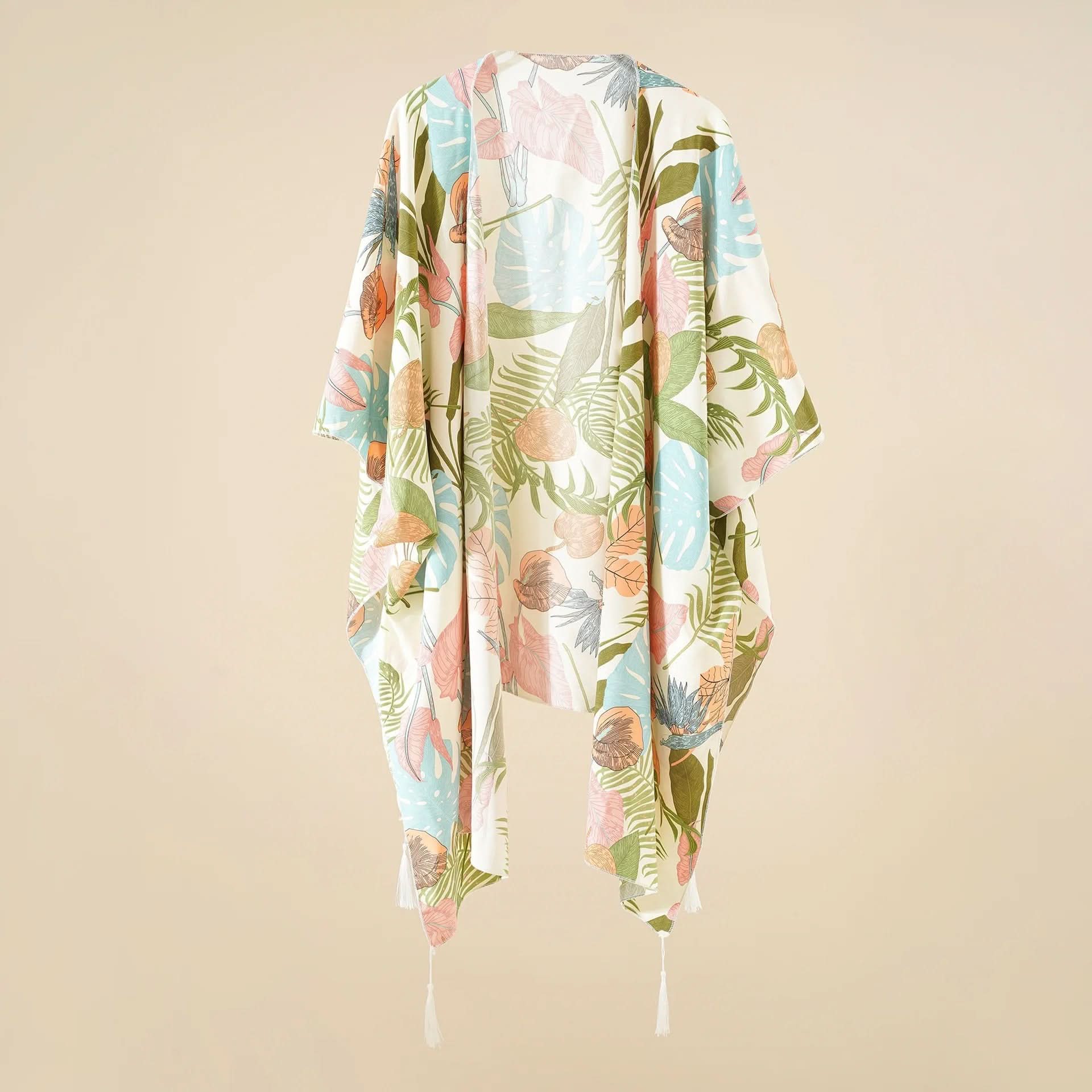 Floral Chiffon Beach Cover-Up Dress