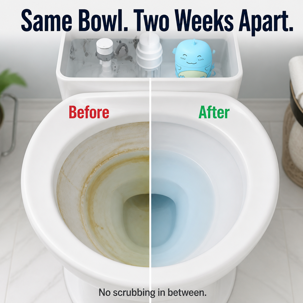 AquaPure™ — Cleans with Every Flush for 60 Days, No Blue Marks, No Scrubbing