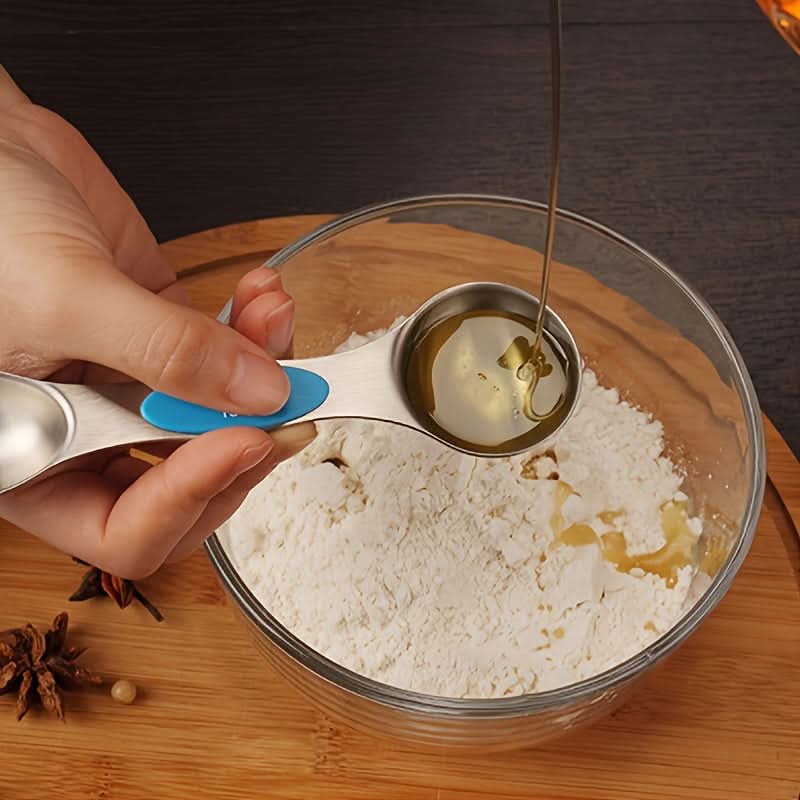 Set of Magnetic Measuring Spoons in Stainless Steel