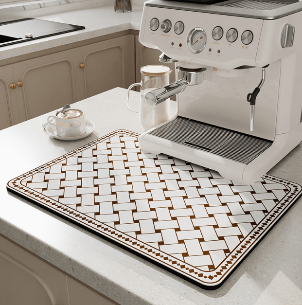 Drip Pad | Diatomite Kitchen Mat Quick-Drying | Keeps Countertop Dry | DishDryer