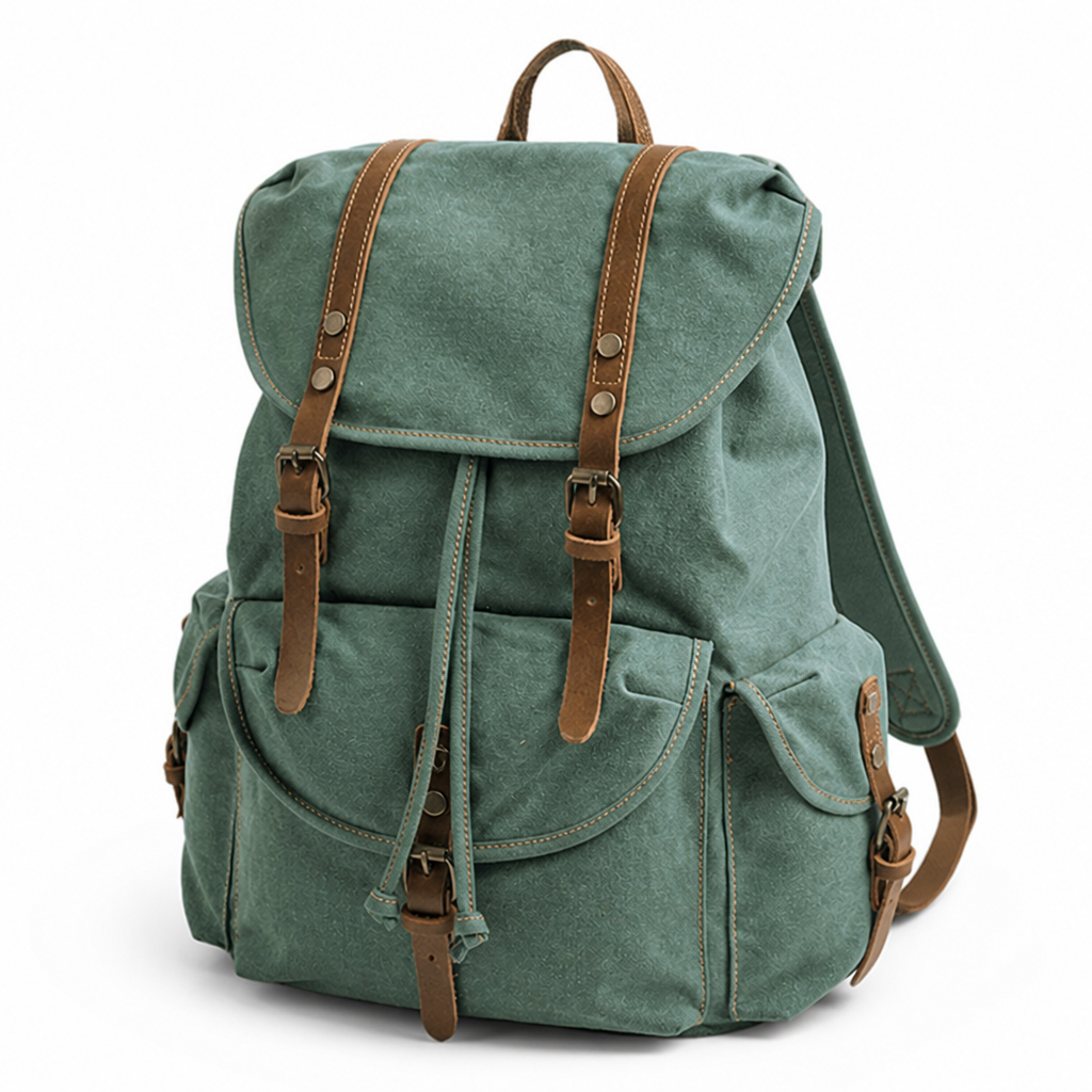 Durable Canvas Backpack (Padded Straps & Solid Buckles)