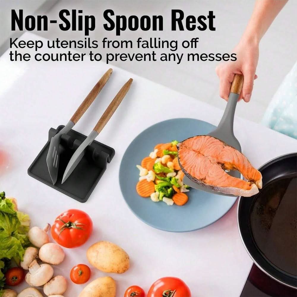 Utensil Organizer with Drip Tray for Kitchen Use