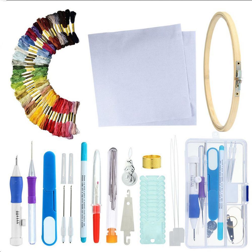 Complete Knitting Kit with Punch Needle – Starter Tools for Newbies