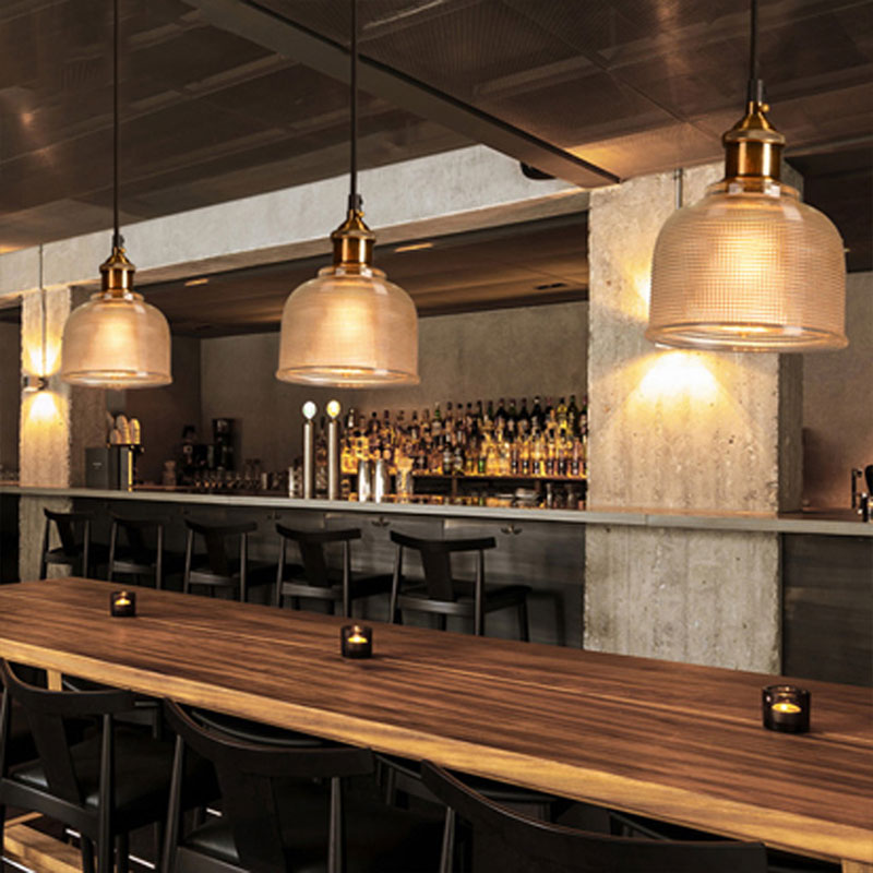 Vintage Glass Pendant Light Hanging