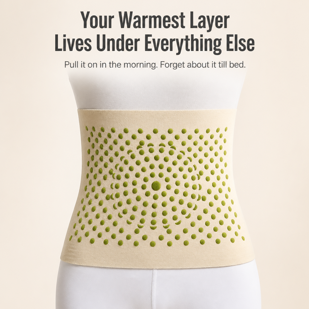 VivantaWrap™ — Envelop Your Belly with Mugwort Warmth, Ditch the Cords and Bulk