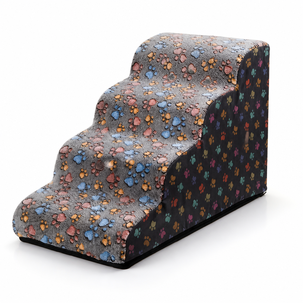 Non-Slip Plush Pet Stairs (2-5 Steps)