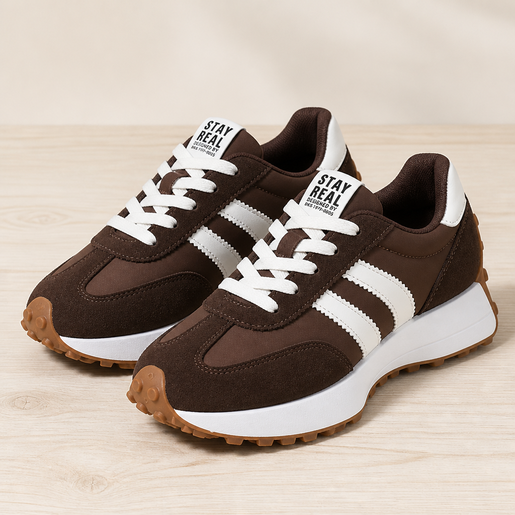 VelouraStep™ – Vintage Platform Sneakers with Padded Comfort Sole