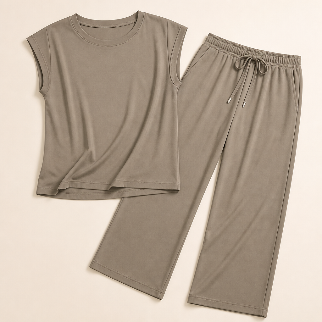 Aesthetic — coordinating set designed for an easy put-together look, not body change