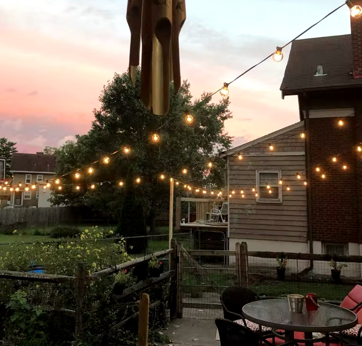 Weatherproof Outdoor String Lights with Warm White LED Illumination