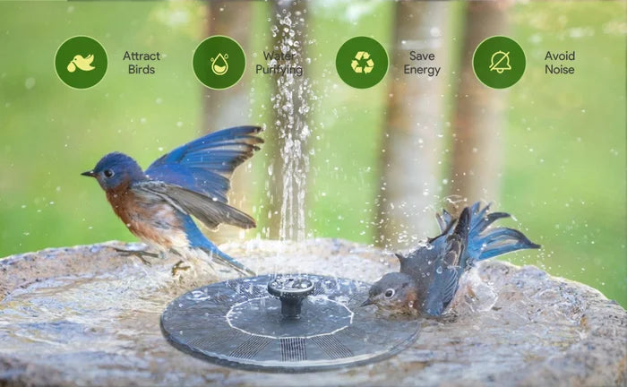Garden and Pond Solar Fountain with Four Different Nozzles