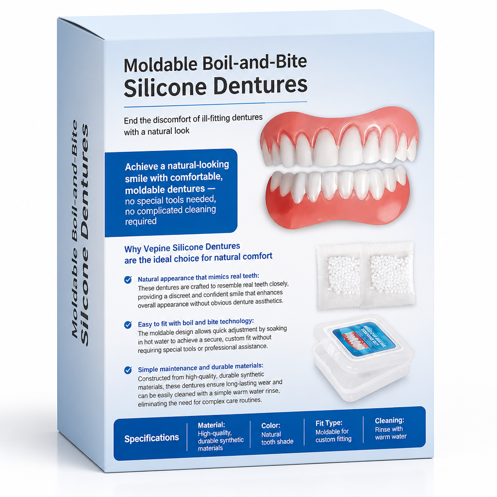 Moldable Boil-and-Bite Silicone Dentures