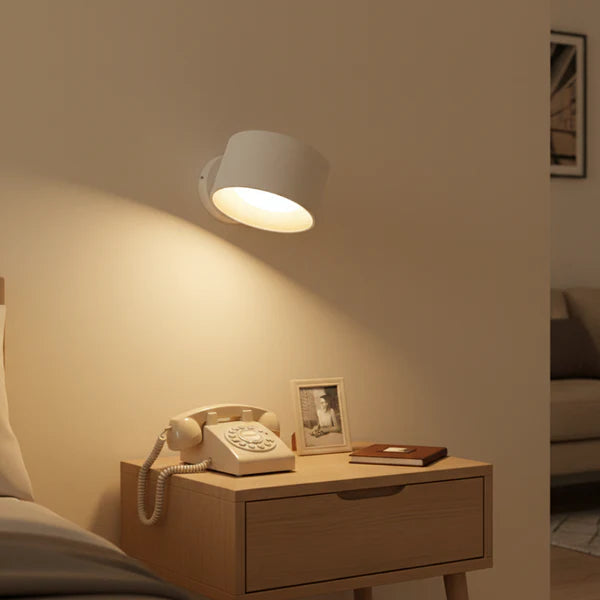 Rechargeable LED Wall Lamp featuring a Flexible Head
