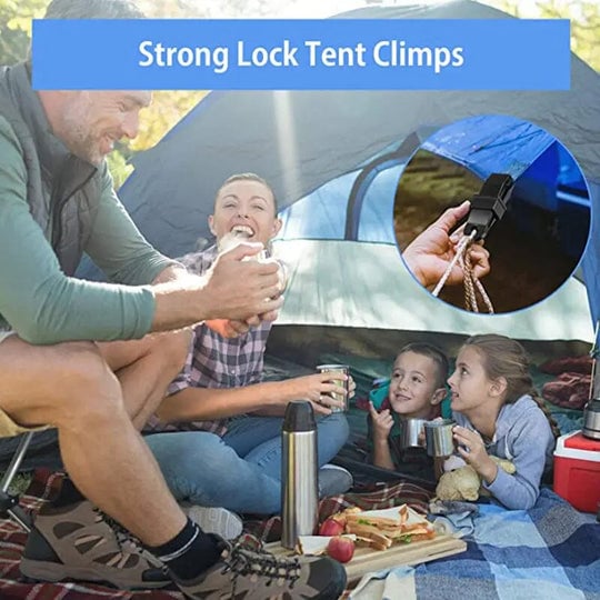 Weatherproof Clothespins Set - 50 Pieces with Spiral Lock