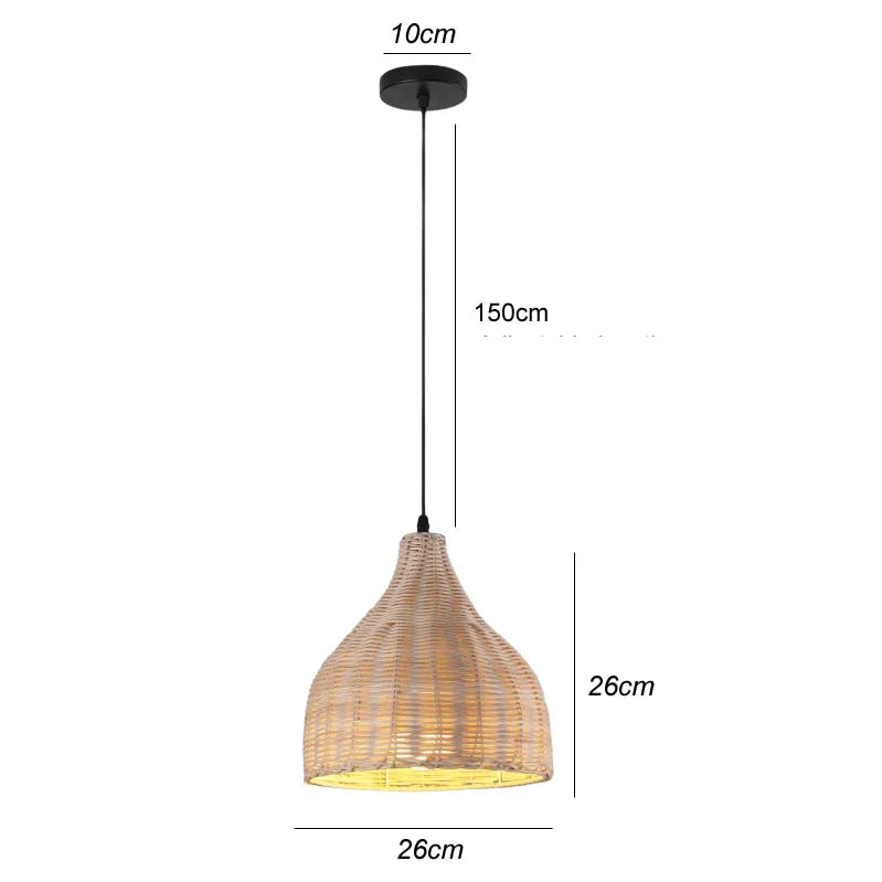 Handcrafted Bamboo Pendant Light – Warm Radiance Through Organic Weave
